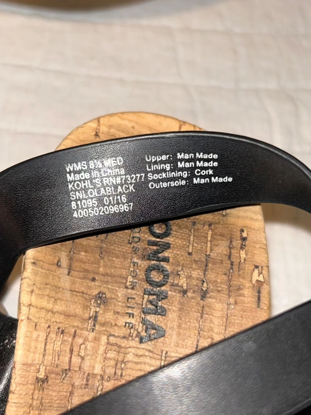 Sonoma Goods For Life Black Leather Wedges